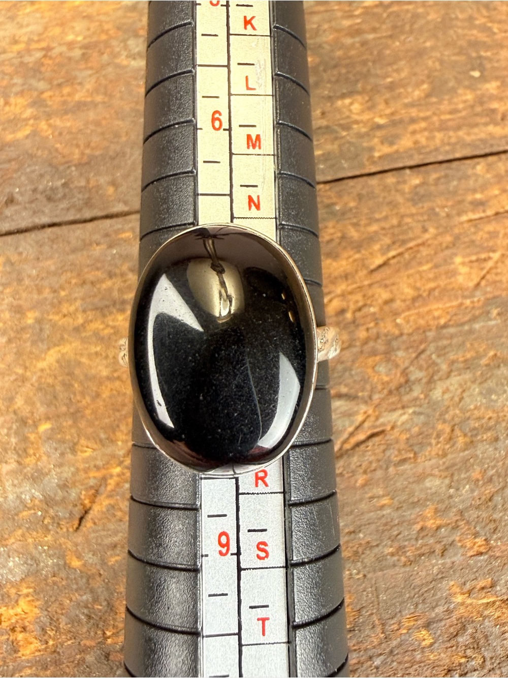 Black Onyx Oval Ring - 925 Sterling Silver